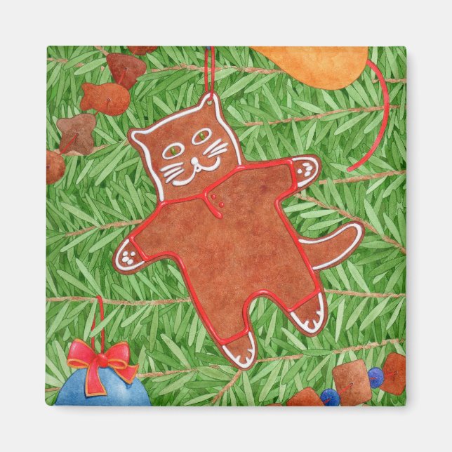 GINGERBREAD KITTY MAGNET (Vorne)
