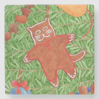 GINGERBREAD KITTY Marbella Stone Untersetzer