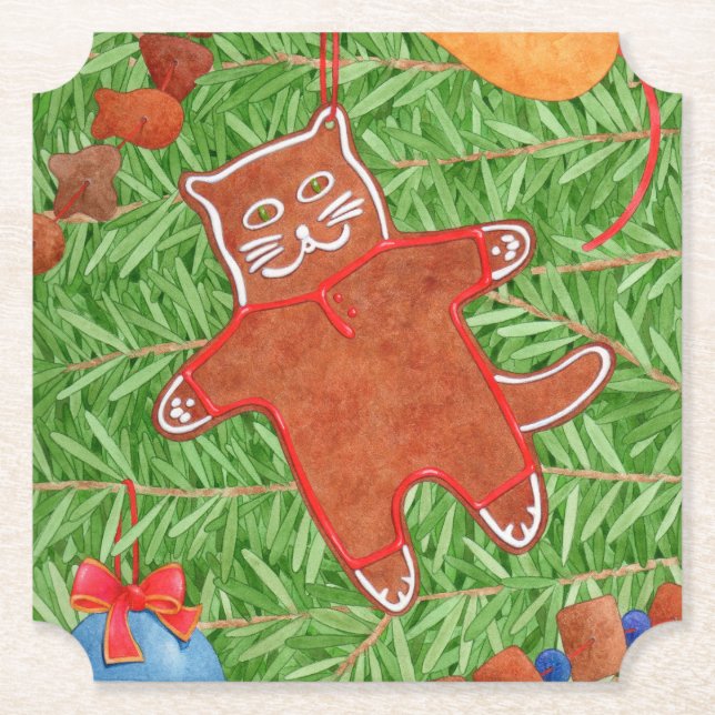 GINGERBREAD KITTY Ticket Paper Untersetzer (Vorderseite)