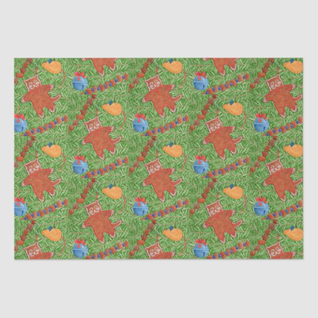 GINGERBREAD KITTY Tissue Seidenpapier (Vorderseite)