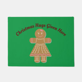 Gingerbread Lady Hugs Door Mat Fußmatte
