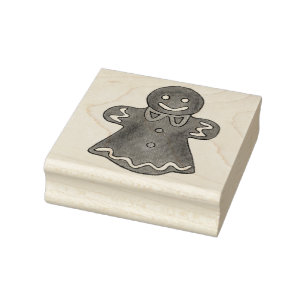 Gingerbread Lady Woman Weihnachtskeks Gummistempel