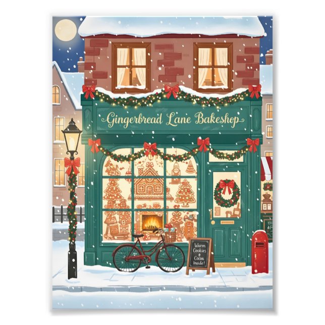 Gingerbread Lane Bakeshop Illustration Posters (Devant)