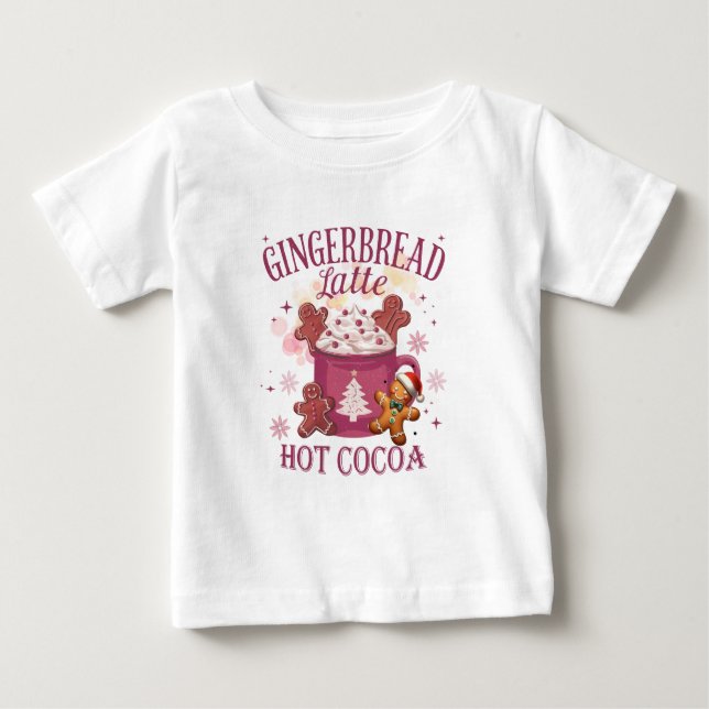 Gingerbread latte hot cocoa christmas baby t-shirt (Vorderseite)