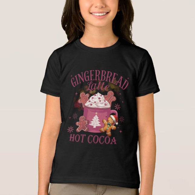 Gingerbread latte hot cocoa christmas Tri-Blend shirt (Vorderseite)