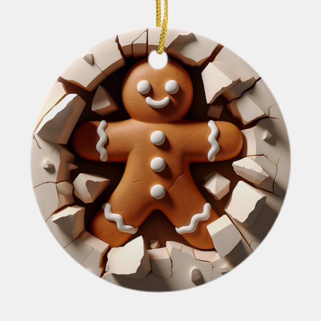 Gingerbread Man 3D Ornament (Vorne)