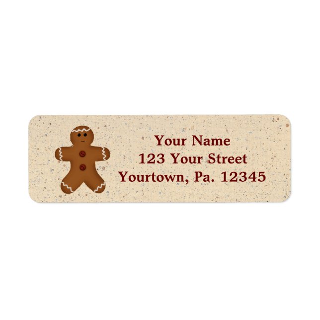 Gingerbread Man Address Label (Vorne)