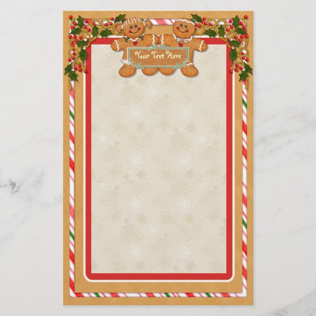 Gingerbread Man and Woman Briefpapier (Vorderseite)