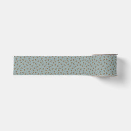 Gingerbread Man and Woman Ribbon on aquamarin Ripsband