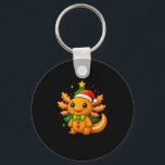 Gingerbread Man Axolotl Weihnachtsmannmütze Weihna Schlüsselanhänger<br><div class="desc">Gingerbread Man Axolotl Weihnachtsmannmütze Weihnachtsbaum</div>