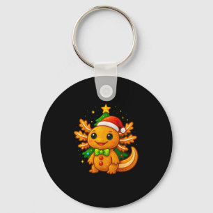 Gingerbread Man Axolotl Weihnachtsmannmütze Weihna Schlüsselanhänger