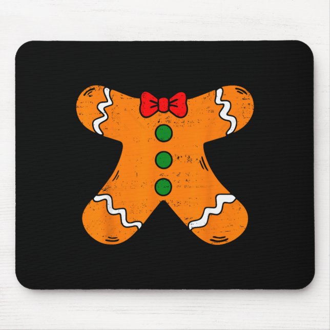 Gingerbread Man Body Costume For Halloween Or Chri Mousepad (Vorne)
