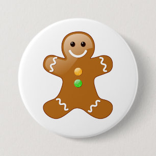 Gingerbread Man Button