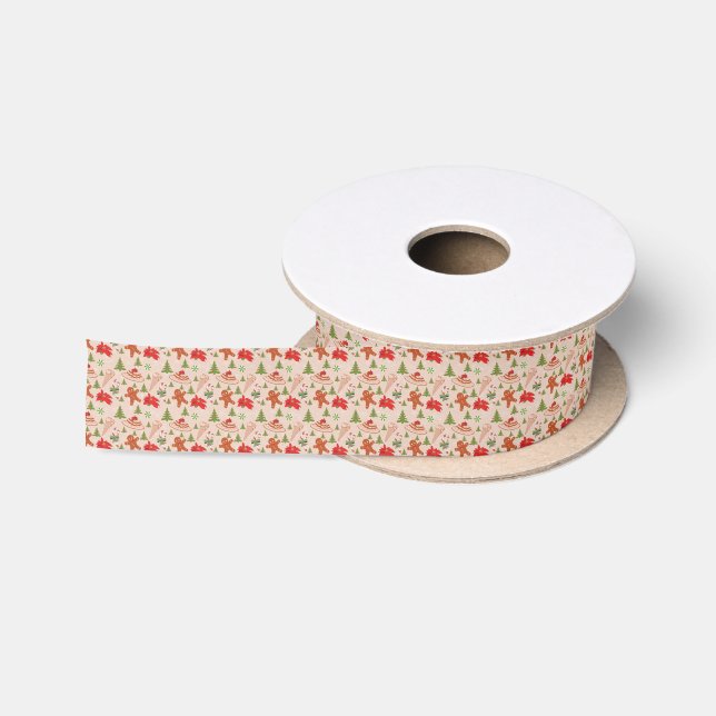 Gingerbread Man, Candy mints and ice cream Satinband (Spule)