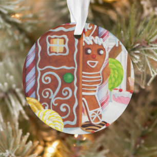 GINGERBREAD MAN Cercle acrylique ornement