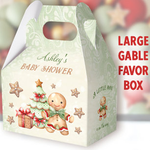 Gingerbread Man Christmas Boy Baby Dusche groß Geschenkschachtel