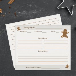 Gingerbread Man Christmas Cookie Rezept Karte