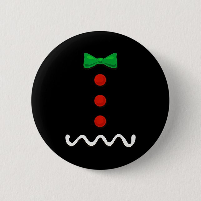 Gingerbread Man Christmas Costume  Button (Vorderseite)