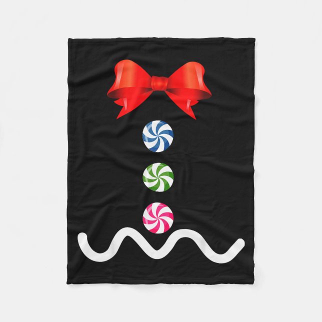 Gingerbread Man Christmas Costume Cookie Baking  Fleecedecke (Vorderseite)