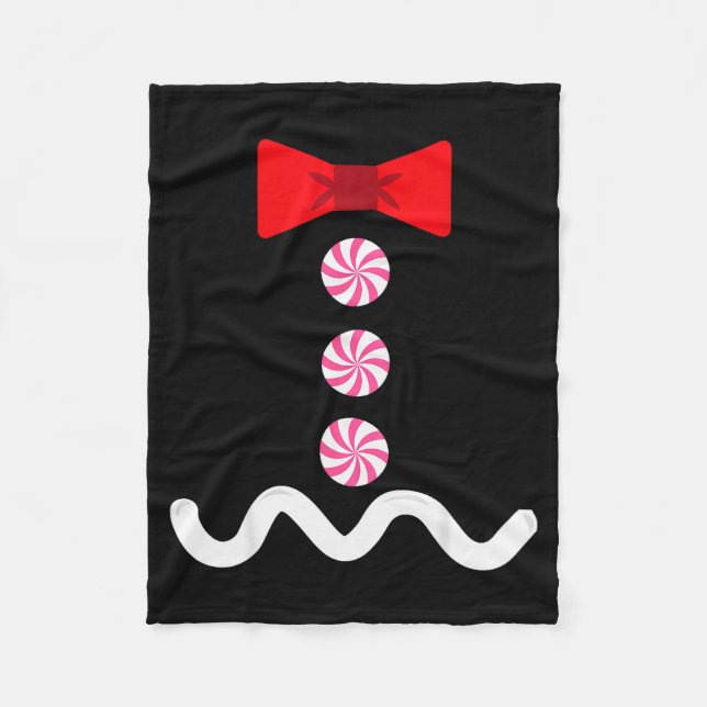 Gingerbread Man Christmas Costume Cookie Baking  Fleecedecke (Vorderseite)