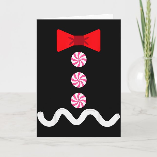 Gingerbread Man Christmas Costume Cookie Baking  Karte (Vorderseite)