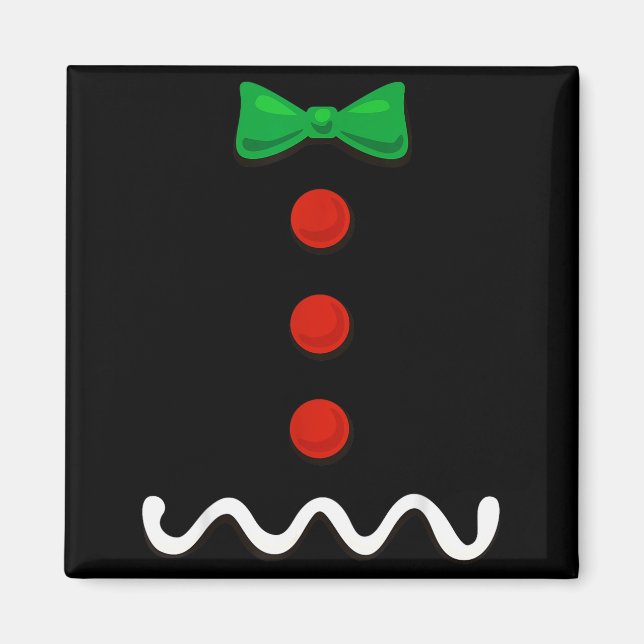Gingerbread Man Christmas Costume  Magnet (Vorne)