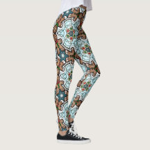 Gingerbread Man Christmas Holiday Leggings
