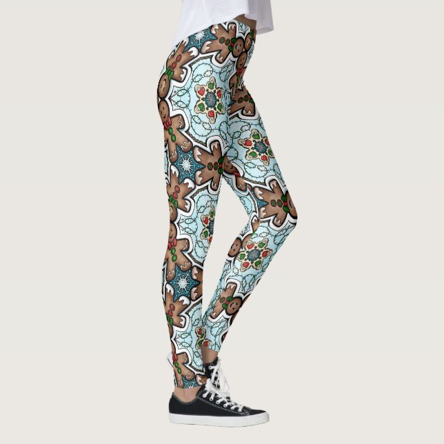 Gingerbread Man Christmas Holiday Leggings (Rechts)