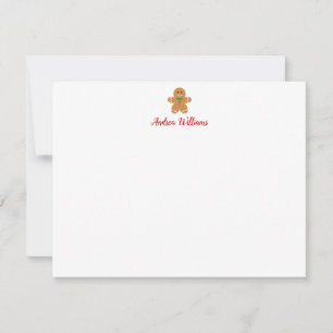 Gingerbread Man Christmas Personalisiert Stationer Mitteilungskarte