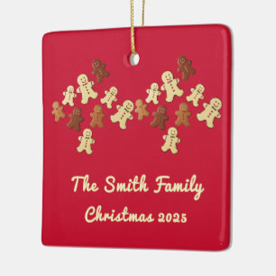 Gingerbread Man Christmas Tree Keramikornament