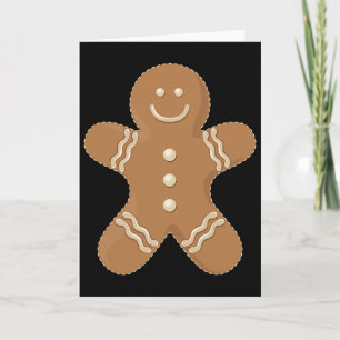 Gingerbread Man Cookie Biscuit Futter Weihnachten Karte