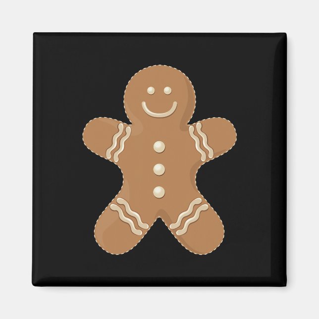Gingerbread Man Cookie Biscuit Futter Weihnachten Magnet (Vorne)