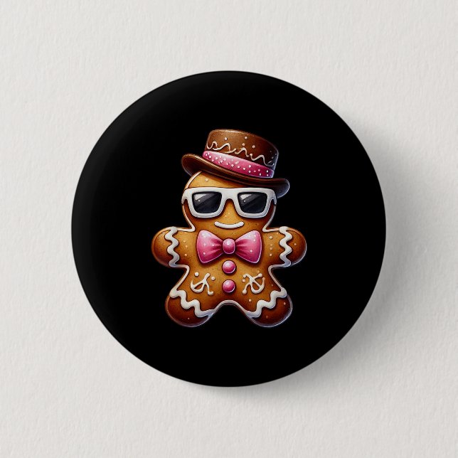 Gingerbread Man Cookie Christmas Nk Coquette Xmas Button (Vorderseite)