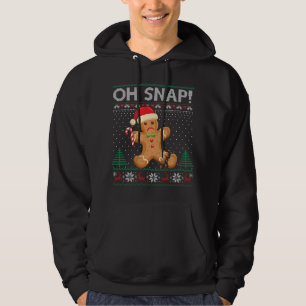 Gingerbread Man Cookie Ugly Sweater Oh Snap Christ Hoodie