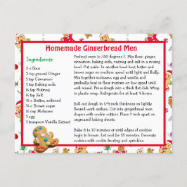 Gingerbread Man Cookie Weihnachtsrezept Postkarte