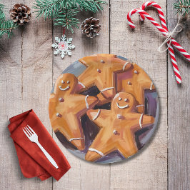 Gingerbread Man Cookies | Frohe Weihnachten Pappteller