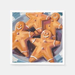 Gingerbread Man Cookies | Frohe Weihnachten Serviette
