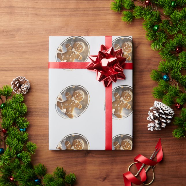 Gingerbread Man Cookies Whimsical Christmas Geschenkpapier (Feiertagsgeschenk)