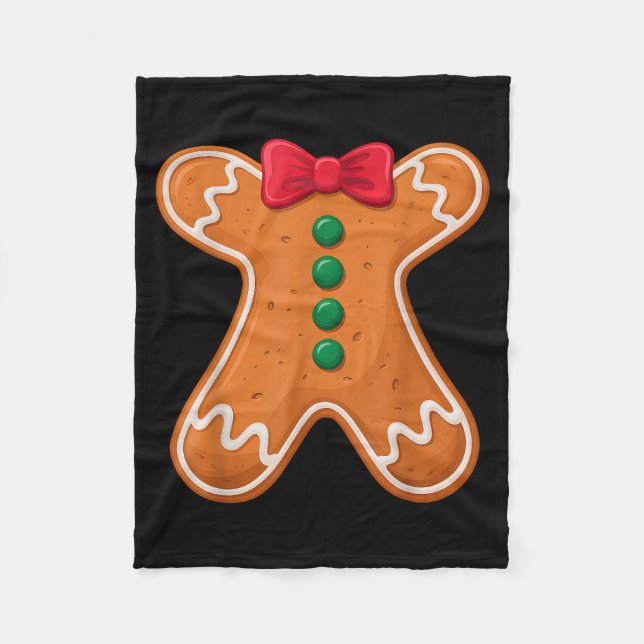 Gingerbread Man Costume Funny For Halloween Christ Fleecedecke (Vorderseite)