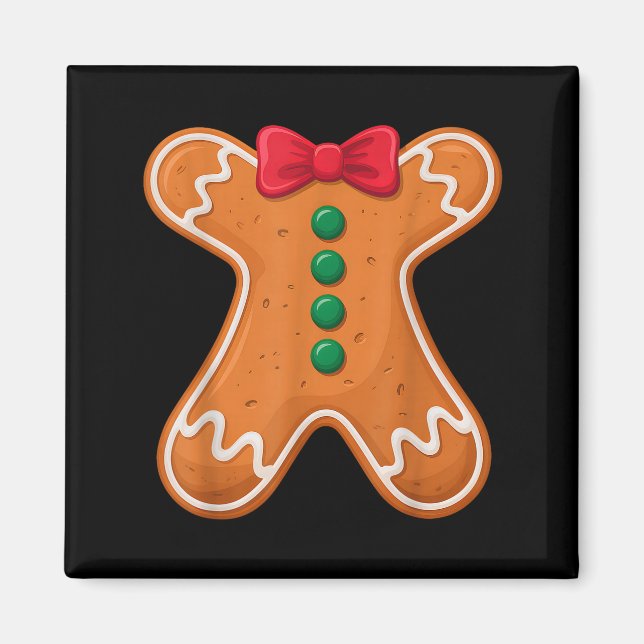 Gingerbread Man Costume Funny For Halloween Christ Magnet (Vorne)