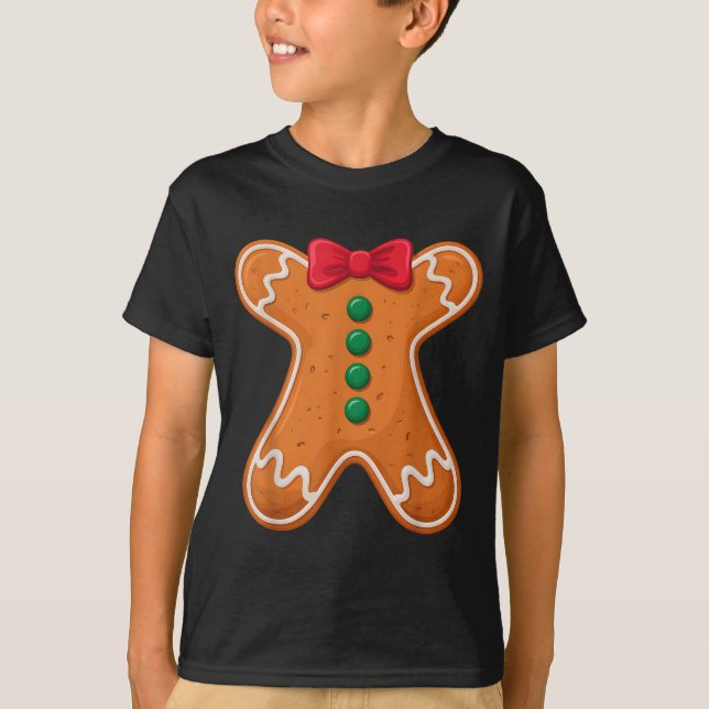 Gingerbread Man Costume Funny For Halloween Christ T-Shirt (Vorderseite)