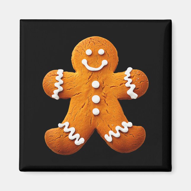 Gingerbread Man Costume Funny Halloween Christmas  Magnet (Vorne)