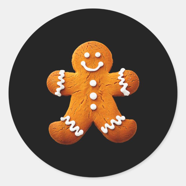 Gingerbread Man Costume Funny Halloween Christmas  Runder Aufkleber (Vorderseite)