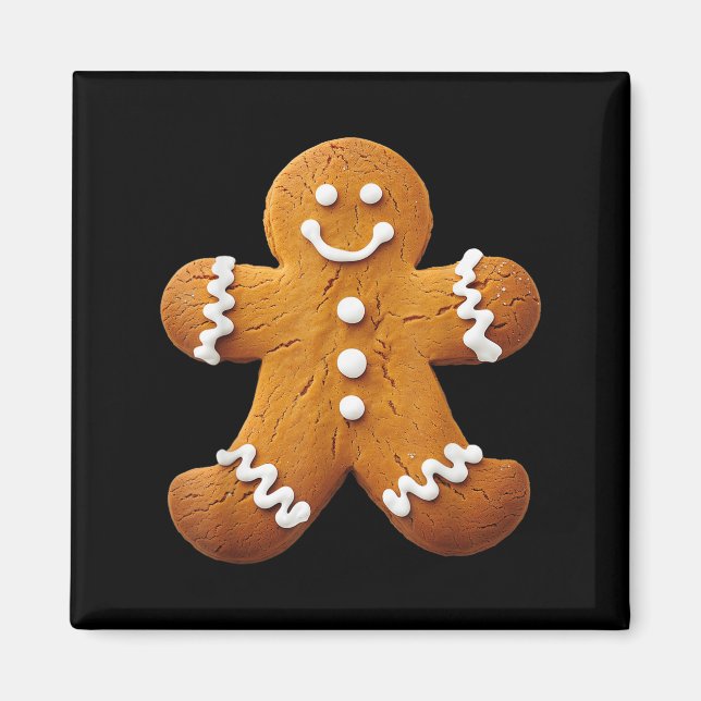 Gingerbread Man Costume Funny Halloween Weihnachte Magnet (Vorne)