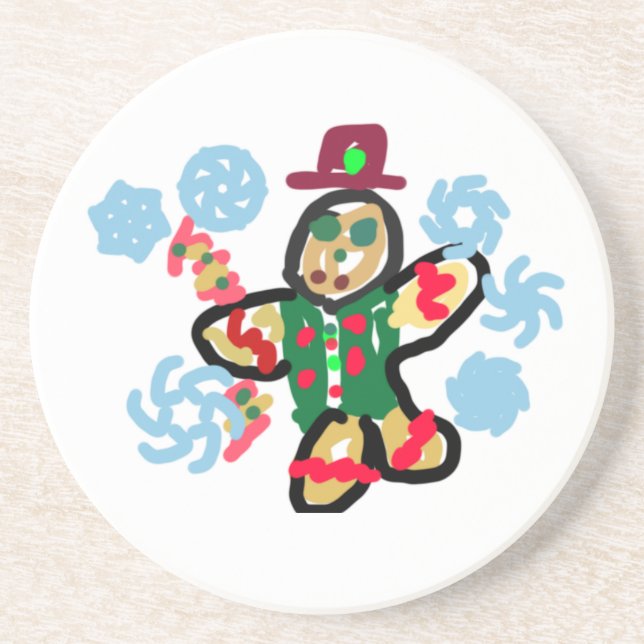 Gingerbread man dance getränkeuntersetzer (Vorne)
