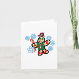 Gingerbread man dance karte