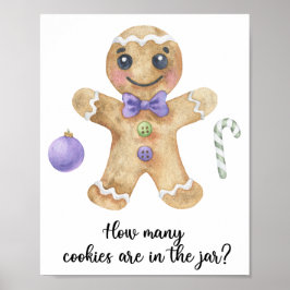 Gingerbread man - erraten Sie, wie viele Kekse Poster