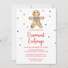 Gingerbread man - Exchange-Party Einladung