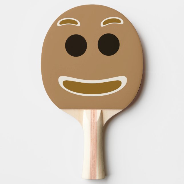 Gingerbread Man Face Tischtennis Schläger (Vorderseite)