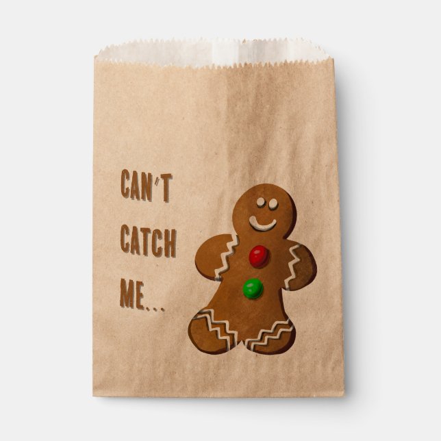 Gingerbread Man Favor Bag Geschenktütchen (Vorderseite)